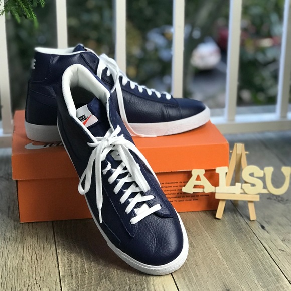 NWT Nike Blazer MID PRM LE Binary Blue M AUTHENTIC - Picture 5 of 8